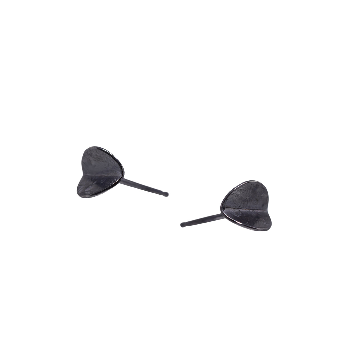 Folded Canyon Studs - Dark Sterling