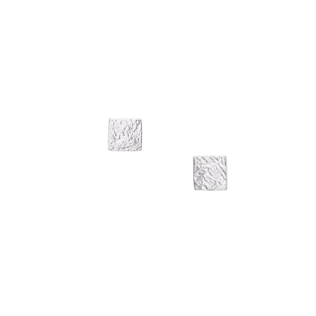Terrain Square Studs - Bright Sterling