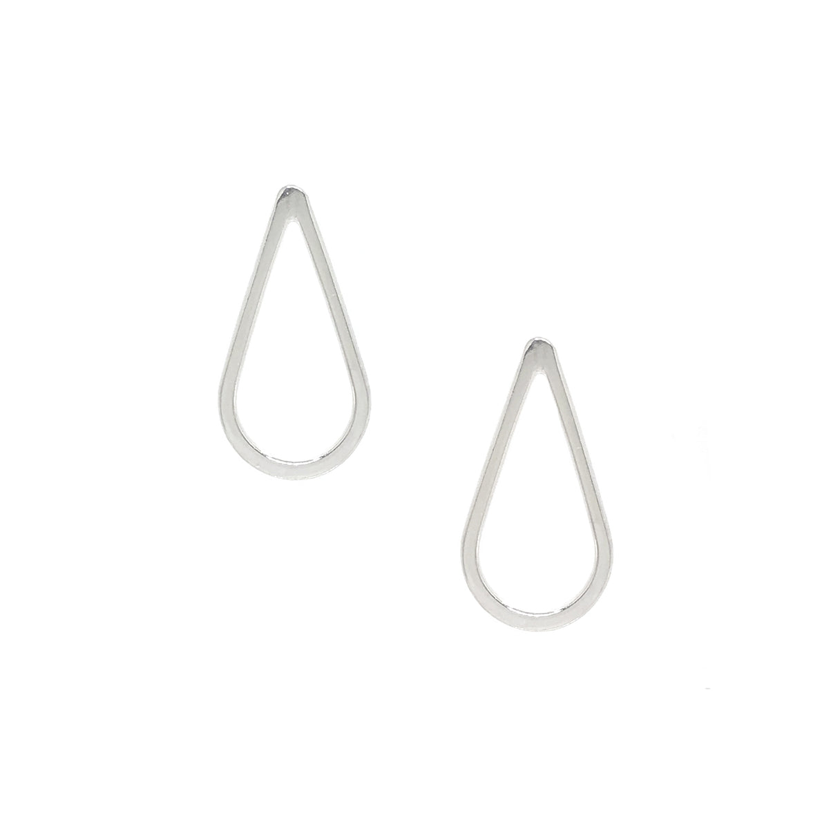 Teardrop Studs - Bright Sterling
