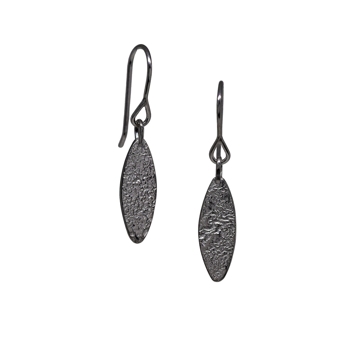 Basalt Earrings - Dark Sterling