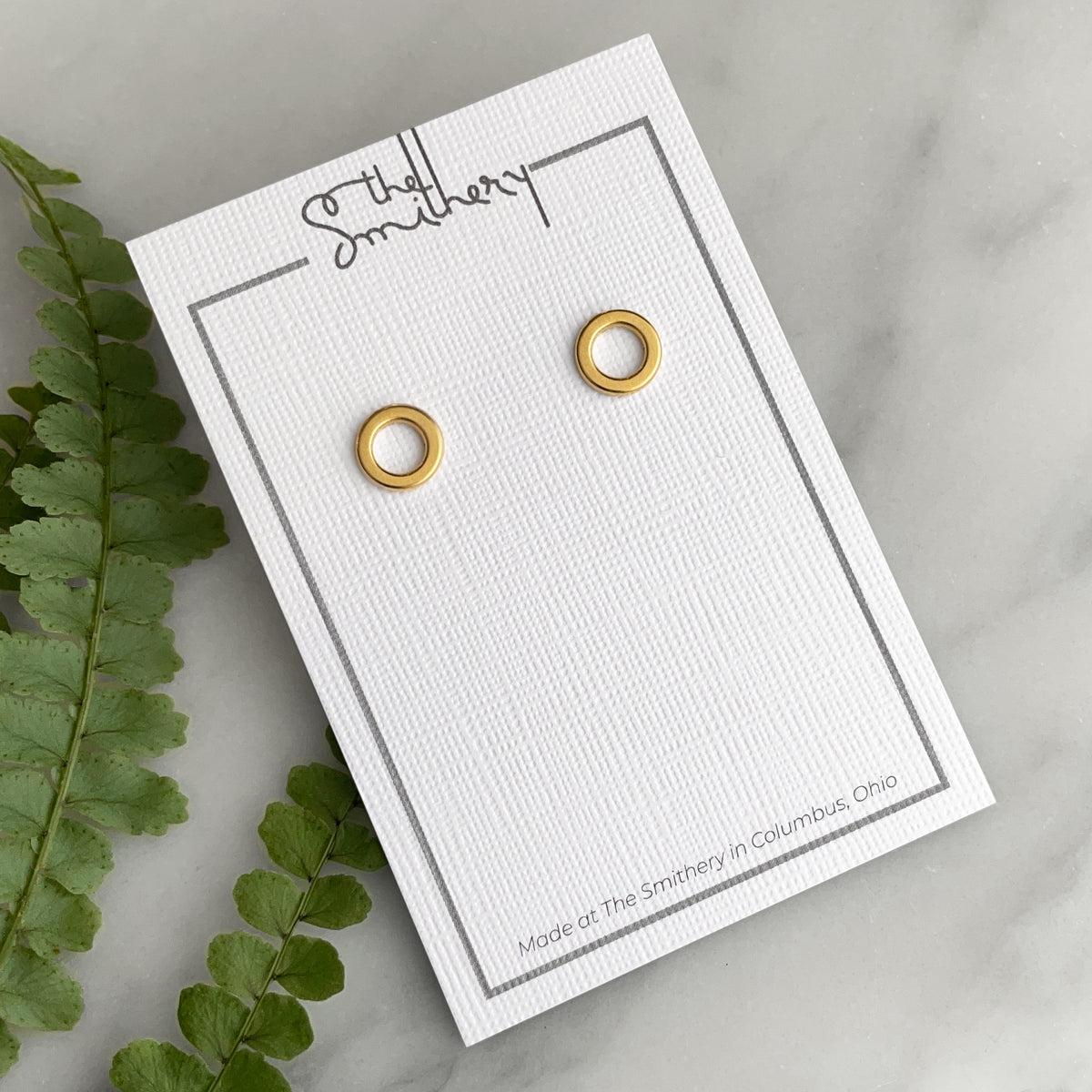 Simple Circle Studs - Vermeil